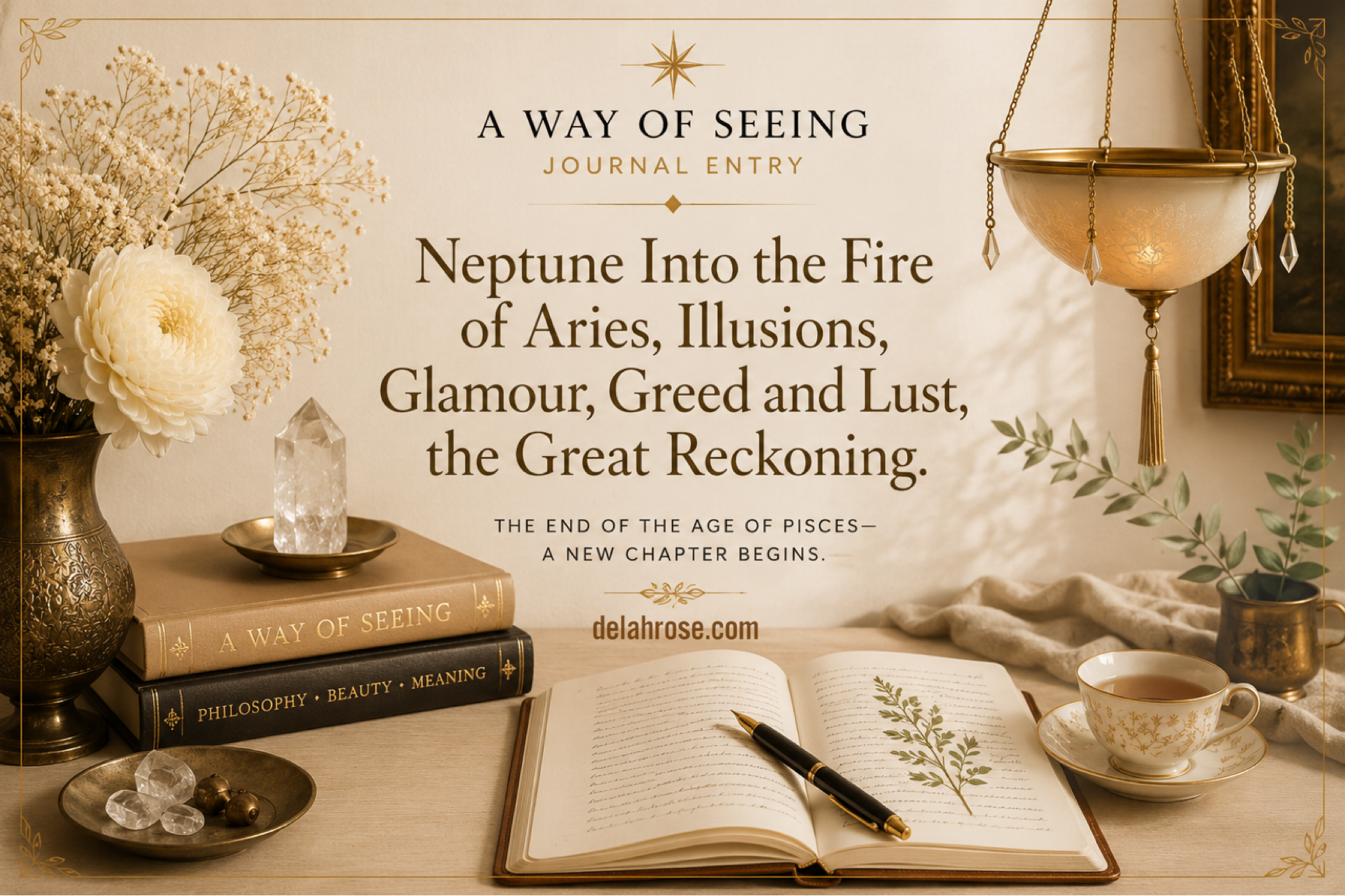 Neptune Into the Fire of Aries, Illusions, Glamour, Greed and Lust, the Great Reckoning.