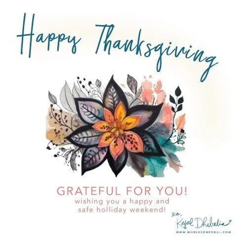 🙏 Grateful for our amazing Wholesome Soul community! To celebrate Thanksgiving, I'm giving away a FULL YEAR of Everyday Yogini to one lucky winner. 
You can use link in profile or  learn all about it here: https://kajaldhabalia.substack.com/p/a-spec