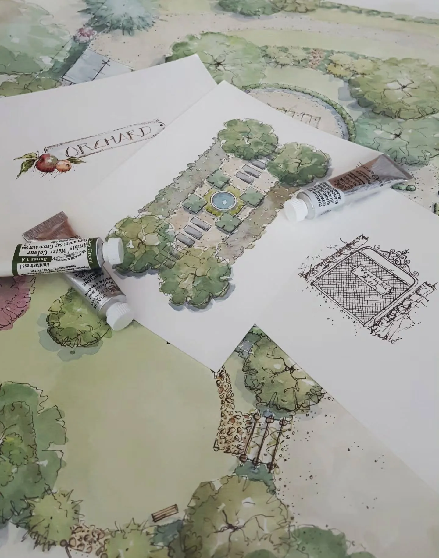 The Lost Trades Fair is on in Victoria this weekend - I love the concept of celebrating and preserving lost and rare trades. I feel this is one of them.  CAD is a great thing,  but nothing replaces hand drawn and rendered landscape plans. It's a fact