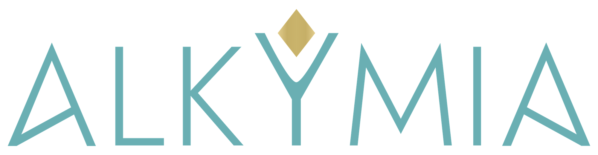 Logotipo de la marca 'Alykya' en colores azul y dorado, con diseño moderno.