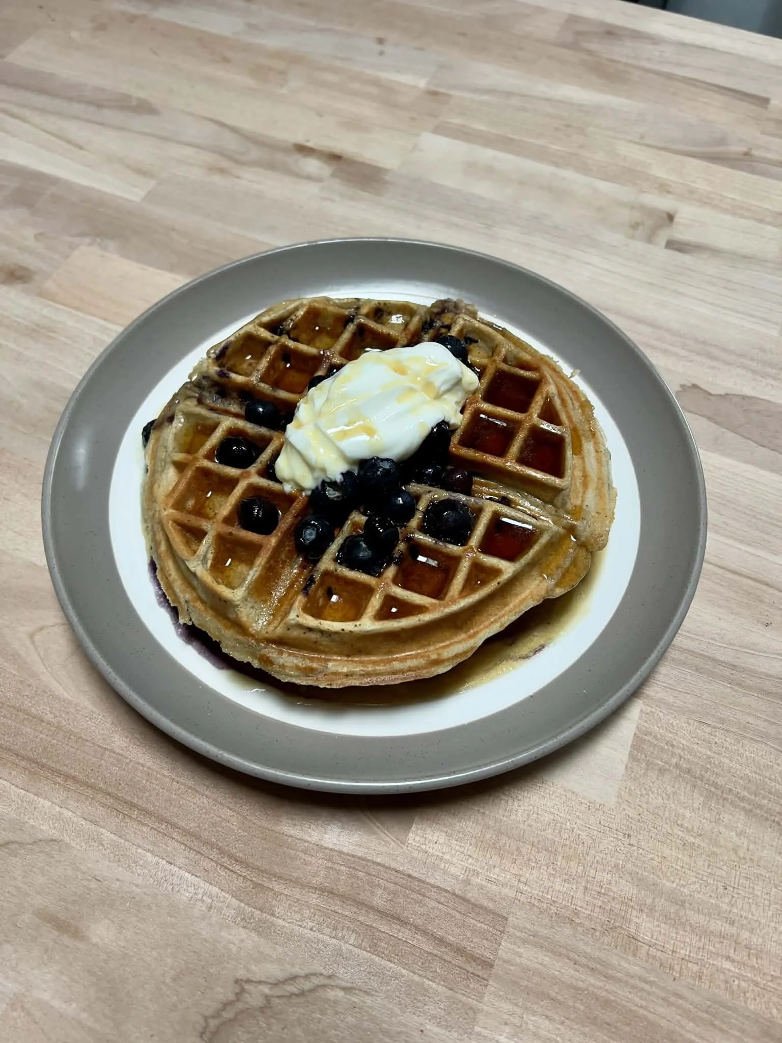  High Protein Blueberry Waffles