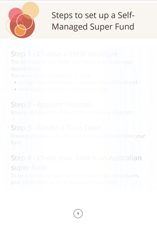 Steps to set up a SMSF