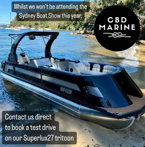 We won&rsquo;t be at the boat show this year but while you&rsquo;re in Sydney book in a demo on our new Superlux27 tritoon! 

🎉🎉 Now is the time to order for pre summer delivery and we&rsquo;ll even throw in some boat show specials 🎉🎉