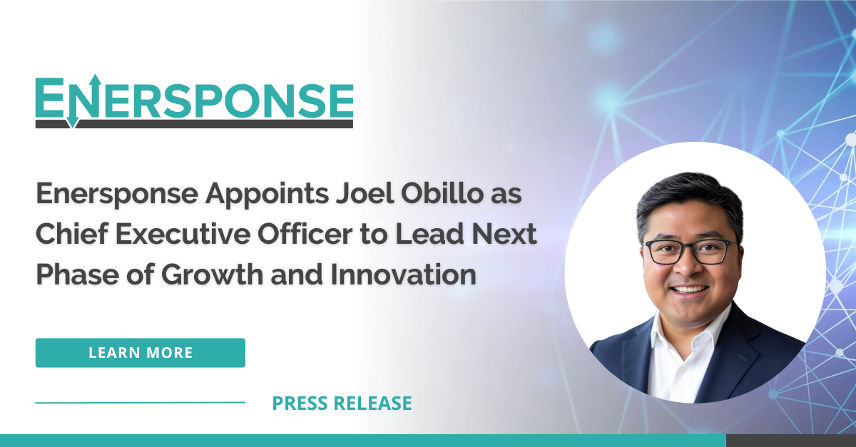 Enersponse Appoints Joel Obillo as Chief Executive Officer to Lead Next Phase of Growth and Innovation