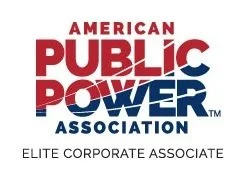 Logo of the American Public Power Association with the words American Public Power Association and Elite Corporate Associate.