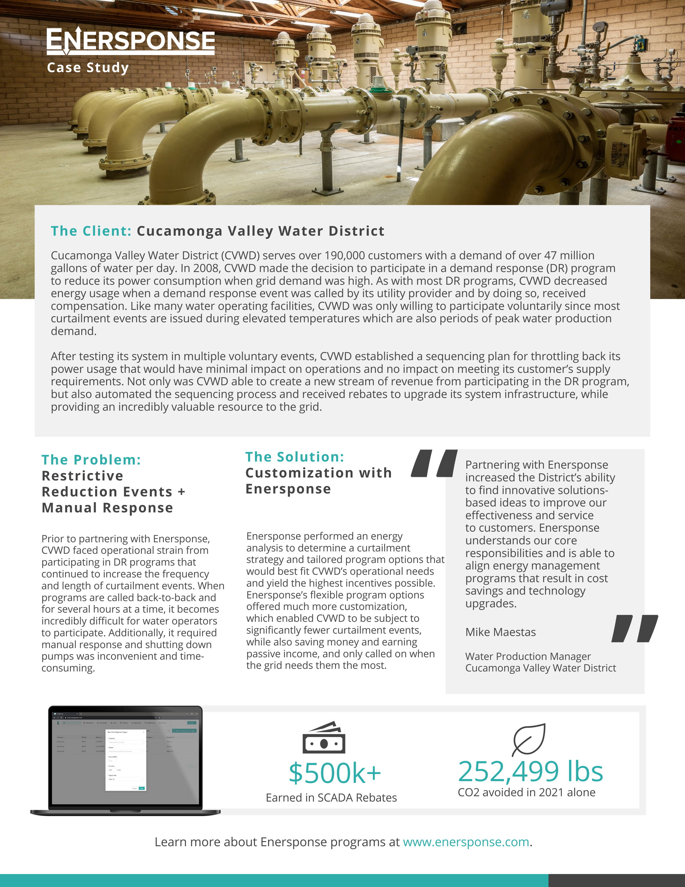 Pumping and Water Case Study - Enersponse