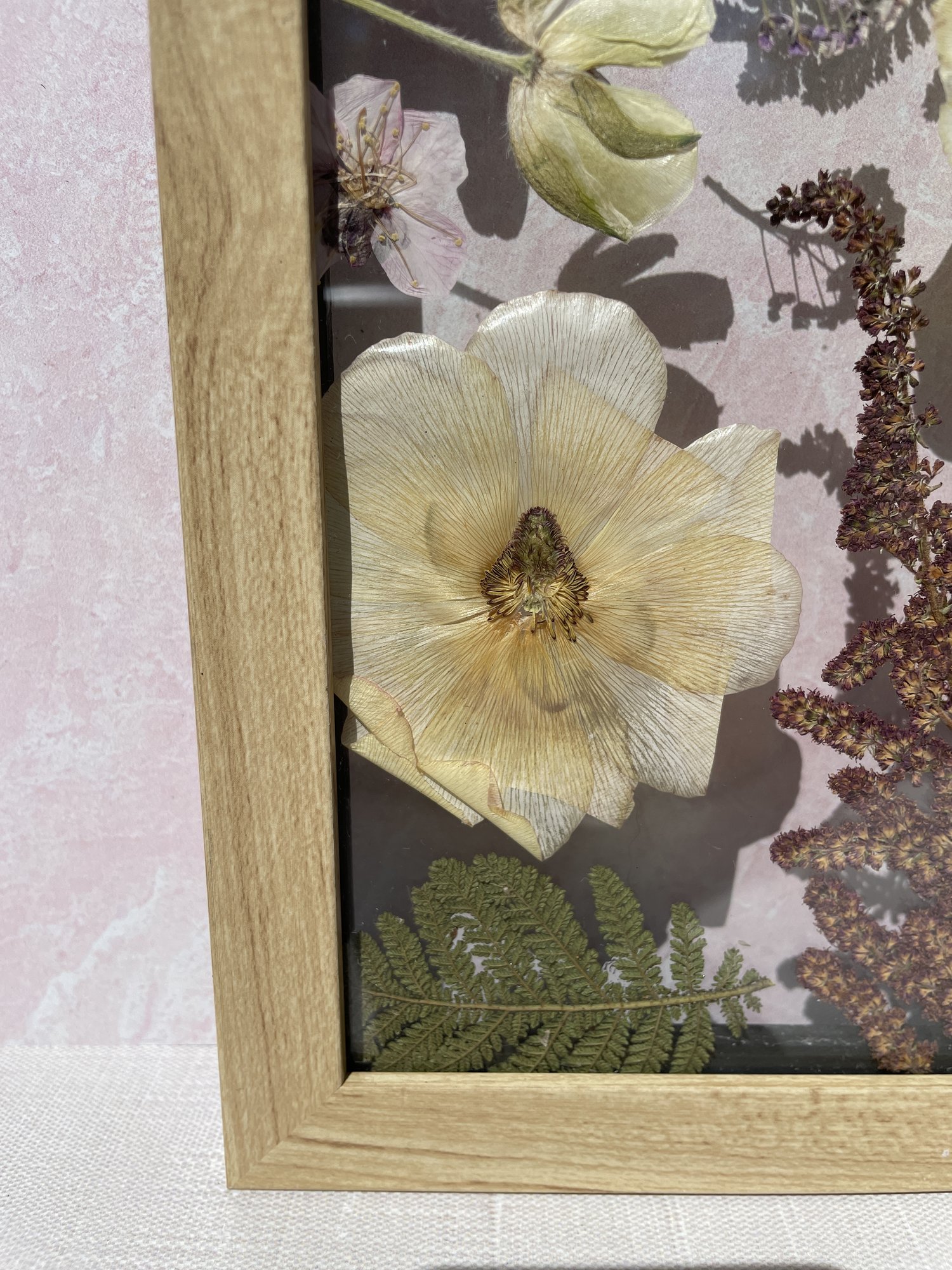 Mixed Leaves & Flowers Pressed Flower Frame, Pressed Dried Flower Frame,  Herbarium Floating Frame With Pressed Dried Flower 