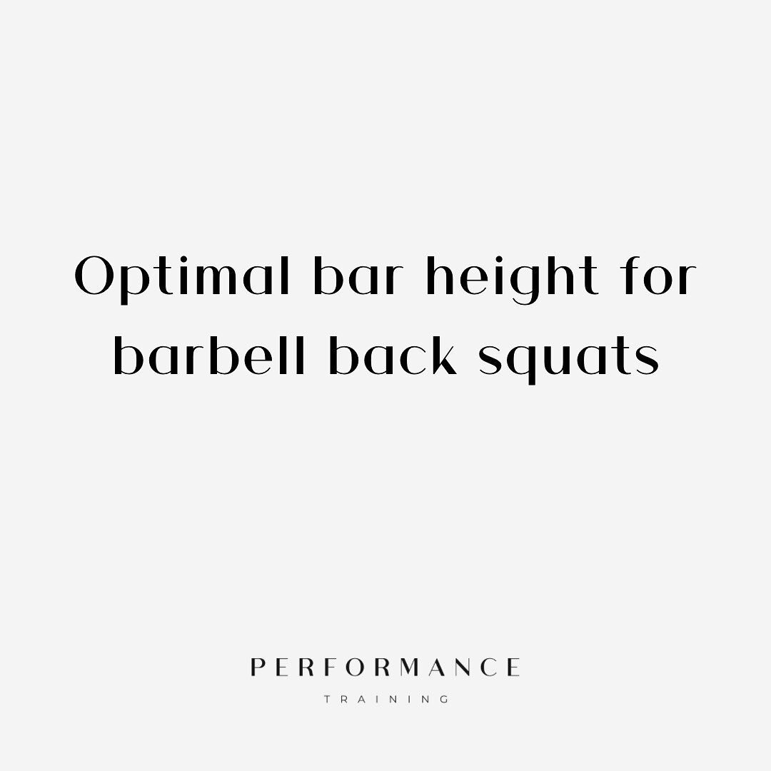 When setting up the bar for a barbell back squat (or any squat for that matter!):
1. Ensure that the setup is safe
2. Make the lift as efficient as possible

✅ The most optimal height to rack and un-rack a barbell from for a back squat is slightly be
