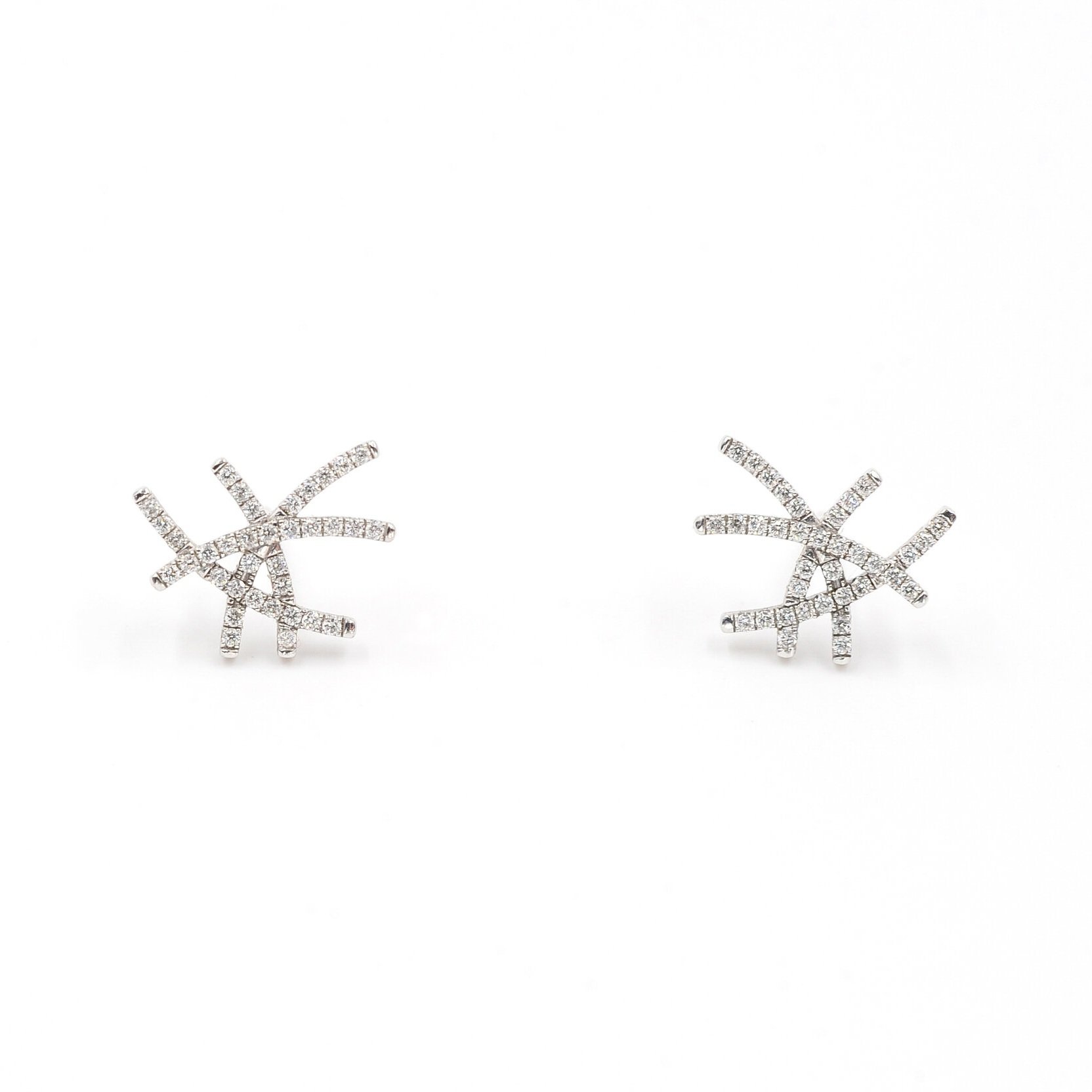 Diamonds Lines Earrings - Anna Machado Jewelry Design NY - Linhas Collection