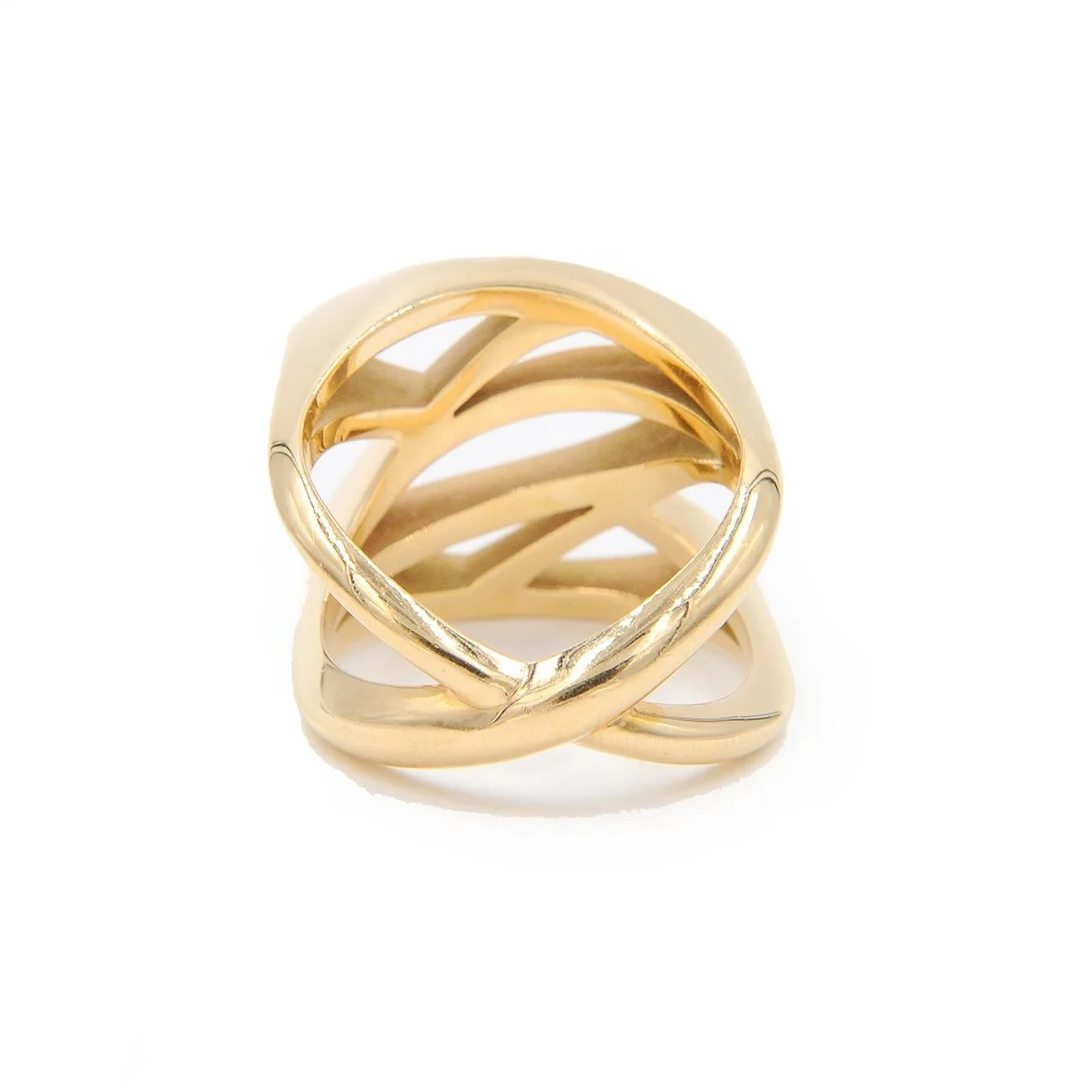 All Gold Leaves Ring Anna Machado Jewelry Folhas Collection