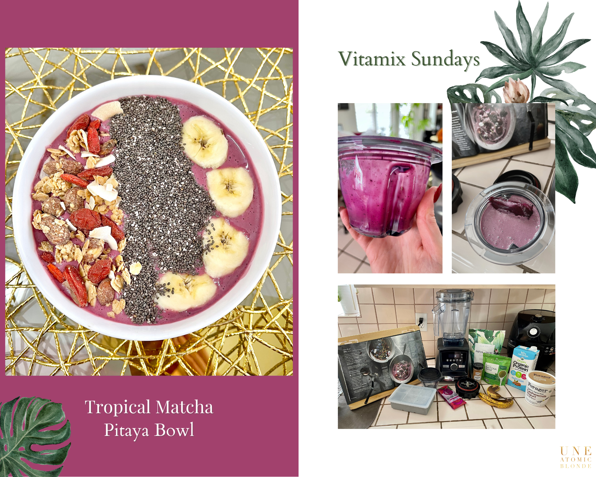 Vitamix | Tropical Matcha Pitaya Bowl Recipe
