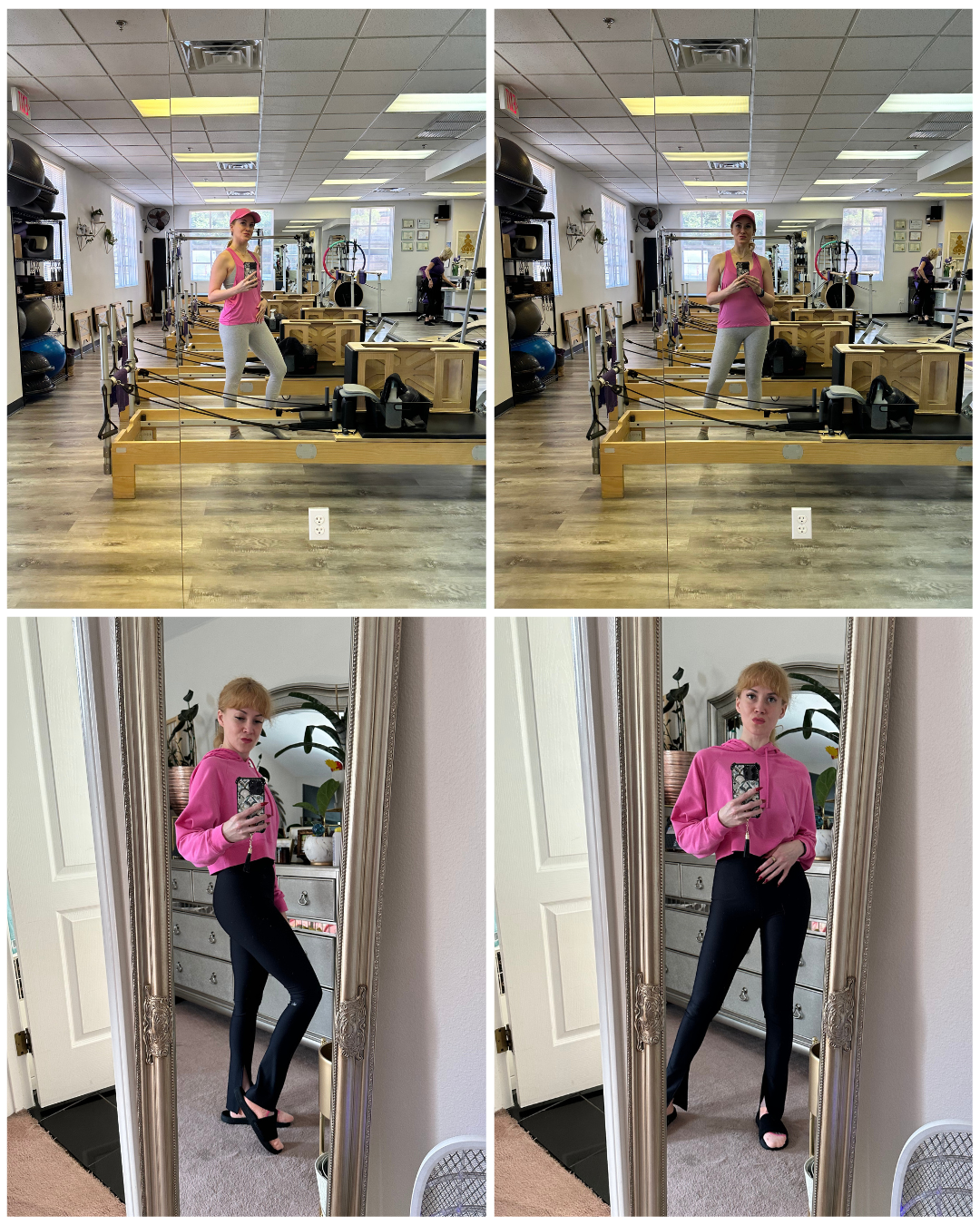 The Bend and Stretch x One Atomic Blonde Pilates Outfits pink grey black.png