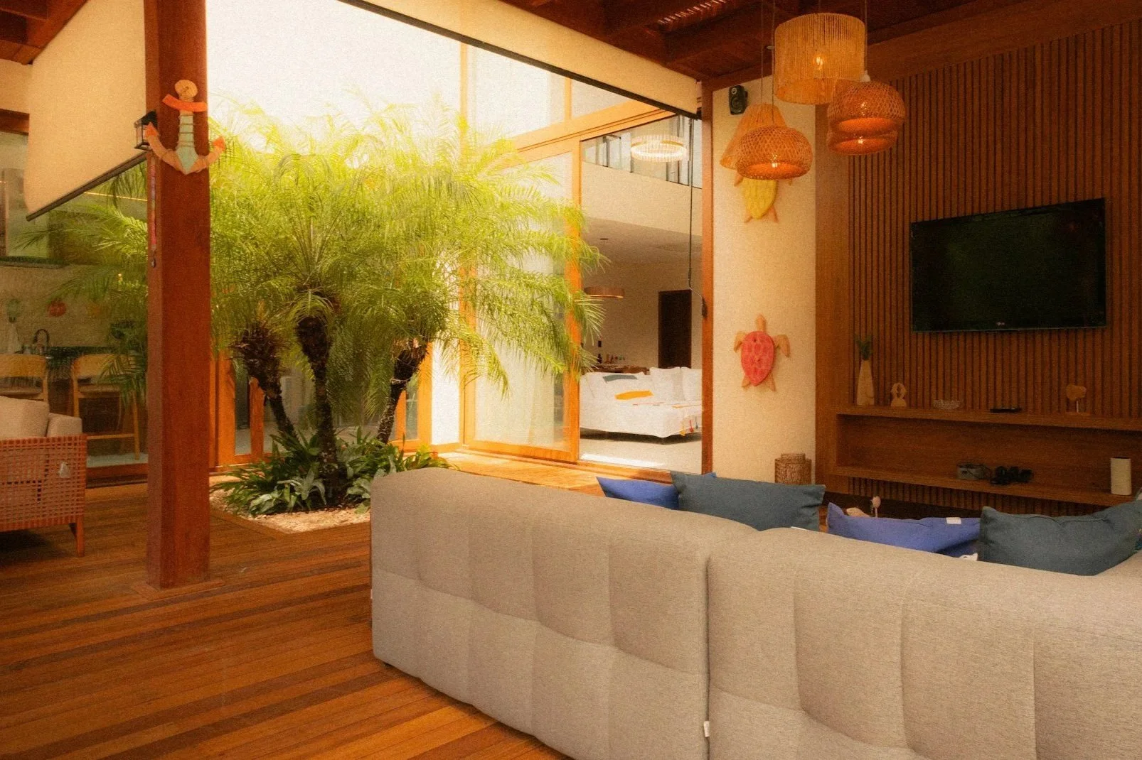 home space with plants