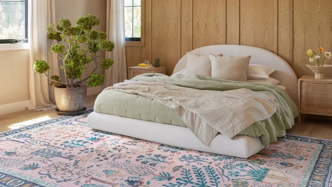 Ruggable Julietta rug in soft pink by anthropologie