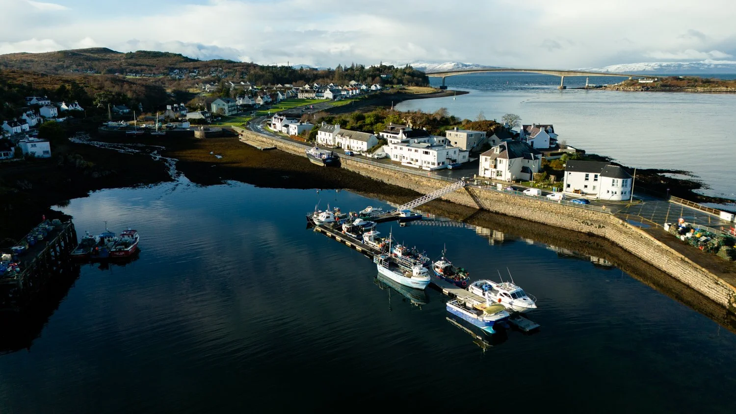 Kyleakin is a small town next to the Skye Bridge that's home to many sustainable fisheries, especially those who do creel fishing.