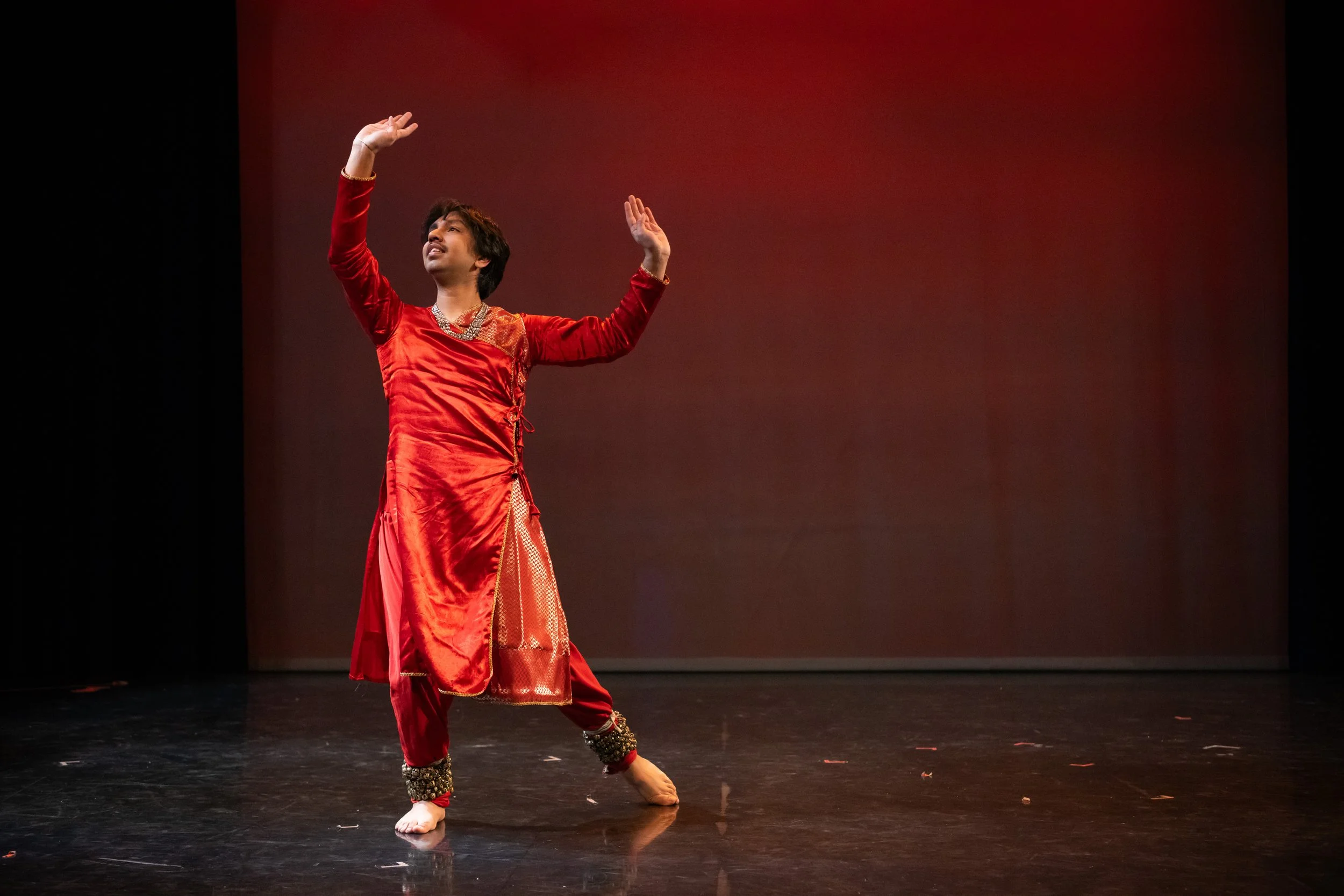Male indian-classical dancer performing onstage