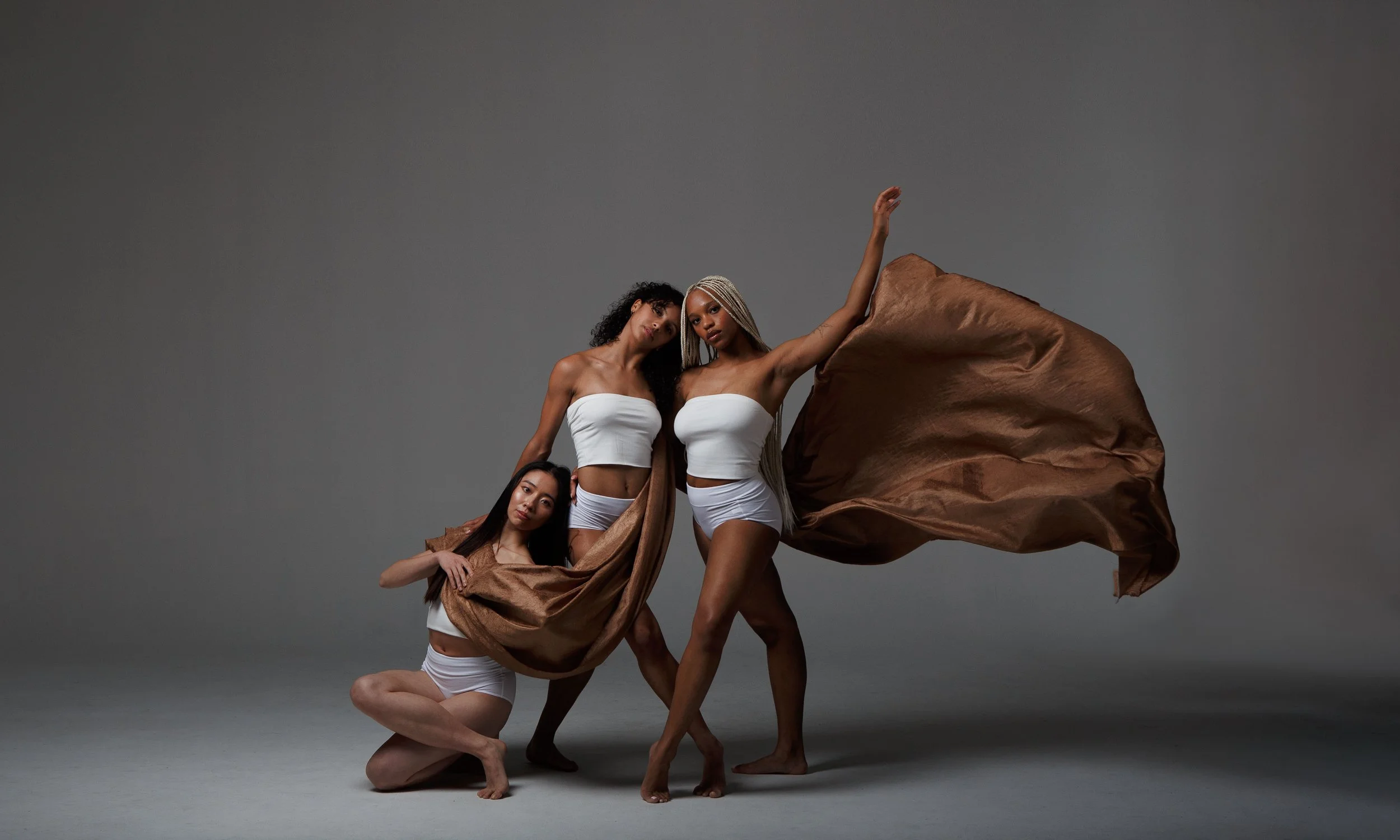 Coca Dancers Posing with Fabric