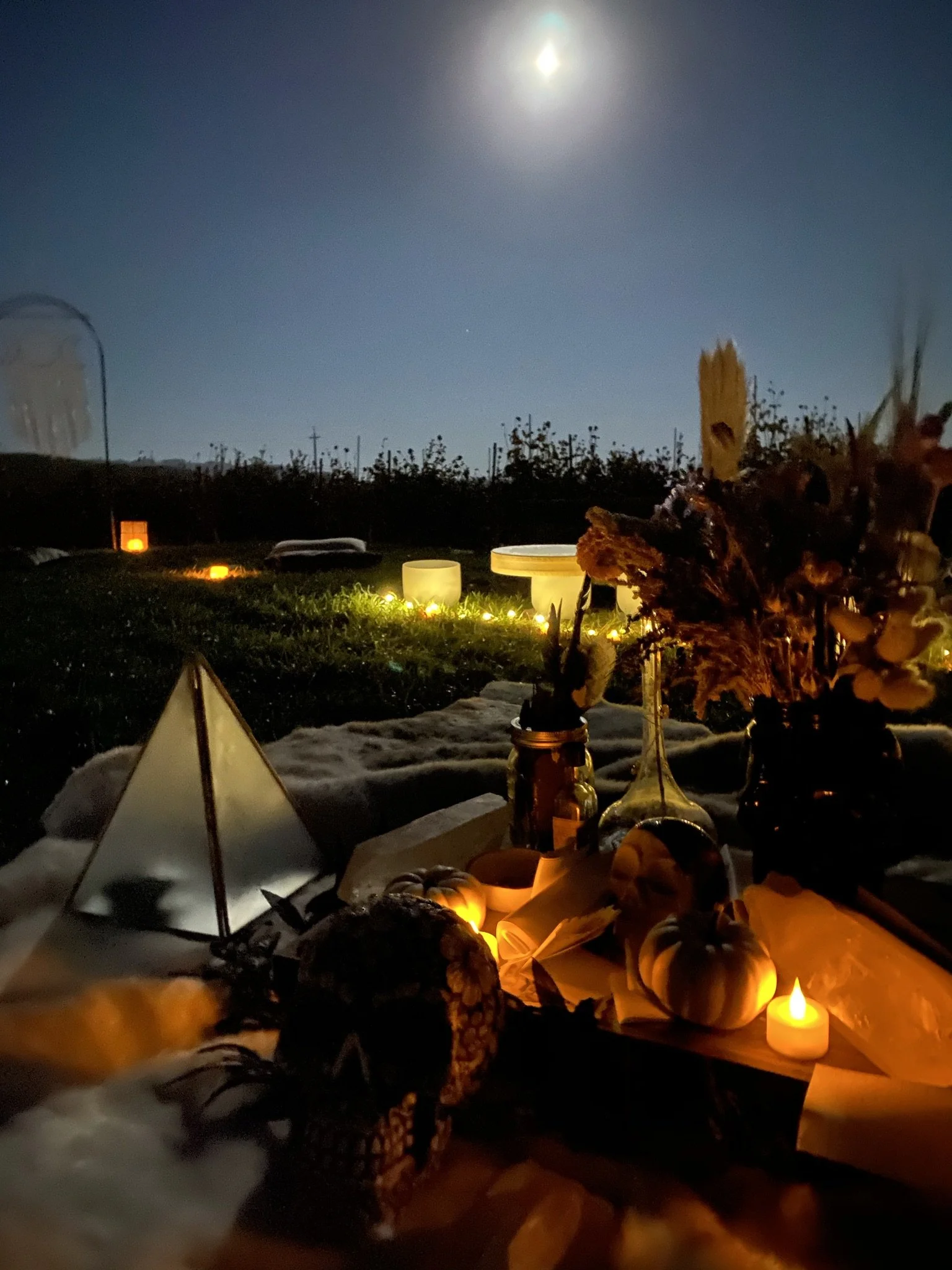 A full moon celebration in nature