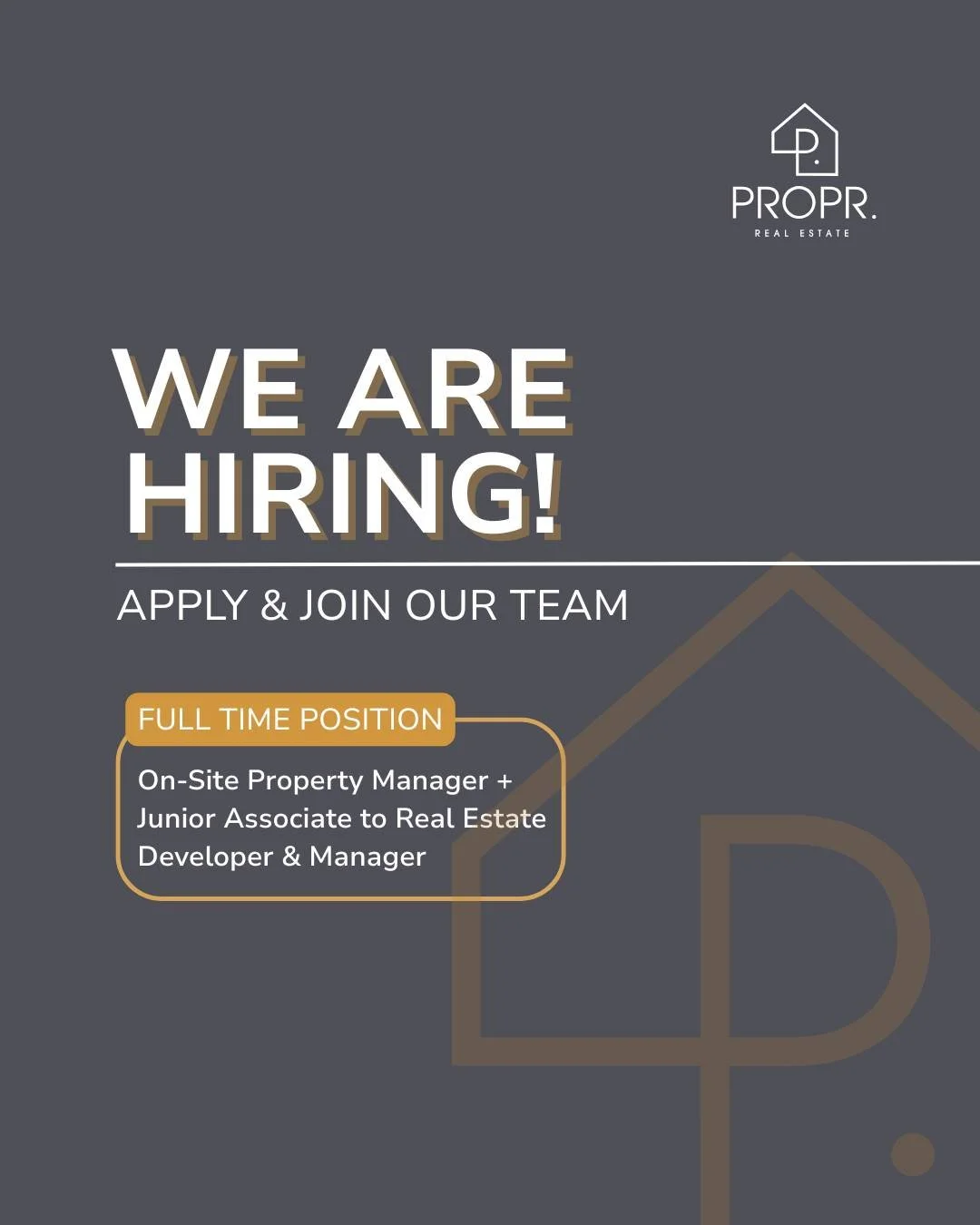 We&rsquo;re hiring: On-Site Property Manager + Junior Associate, San Diego (North Park)

At PROPR Real Estate, we need a dedicated professional to oversee day-to-day operations of a new residential building. This role combines traditional property ma