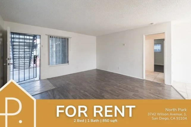 ✨ Now Available &mdash; North Park Living ✨
$2,100/mo &middot; 2 Bed &middot; 1 Bath &middot; 850 sq ft

Looking for a cozy, secure place to call home in the heart of North Park? This charming downstairs 2-bedroom apartment sits in a small gated 7-un