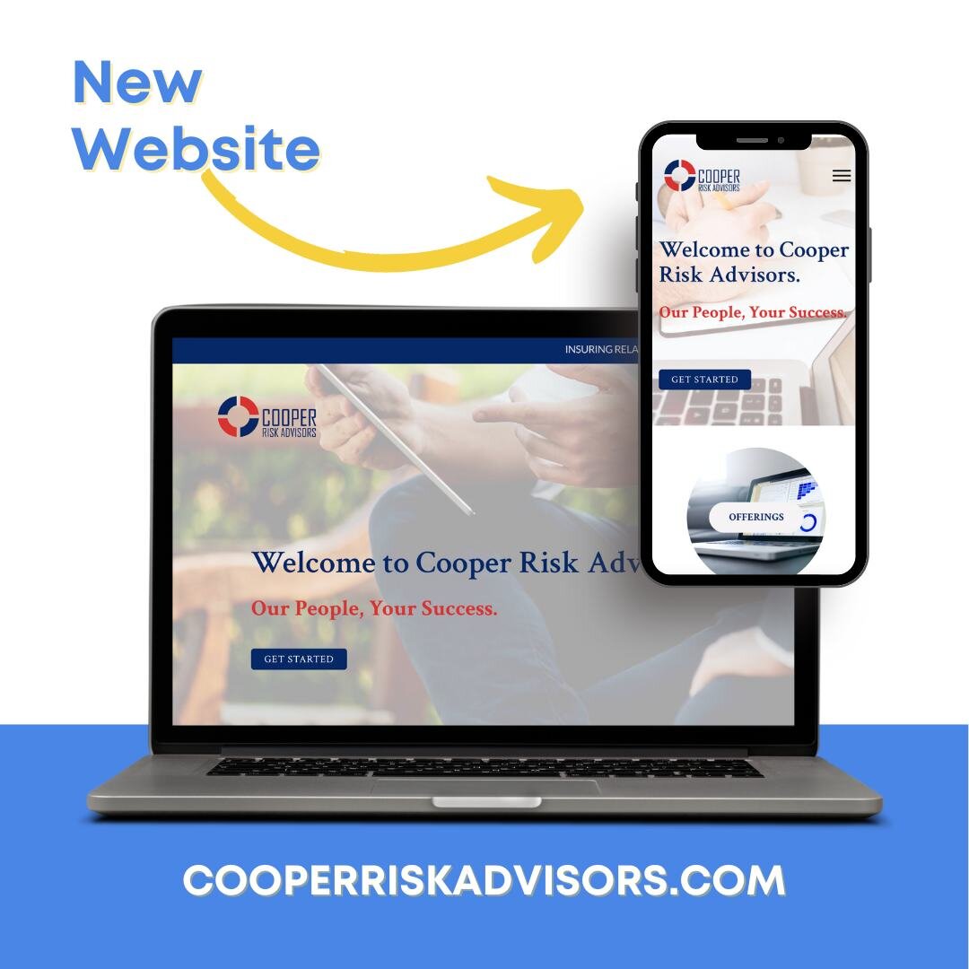 New Website! 🚨 Meet Cooper Risk Advisors! They are one of our latest Squarespace design clients. We had the pleasure of meeting this 1918 brand and designing their new website. They are a growing and changing brand and this website will grow along w