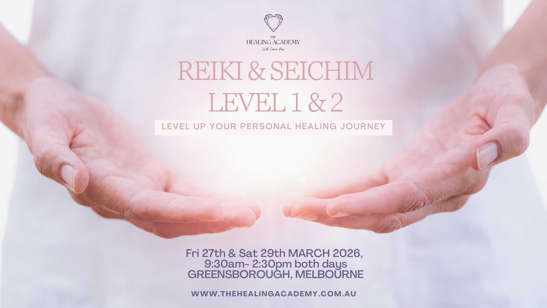 REIKI & SEICHIM LEVEL 1 & 2 TRAINING COURSE (OPTIONAL COURSE MASTERS)