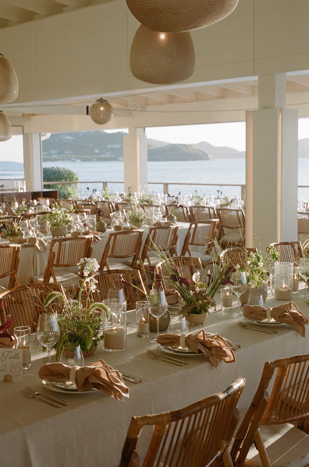 Neutral tone beach wedding in St. Barth planned by L. Scott Events featured in Vogue and Who What Wear