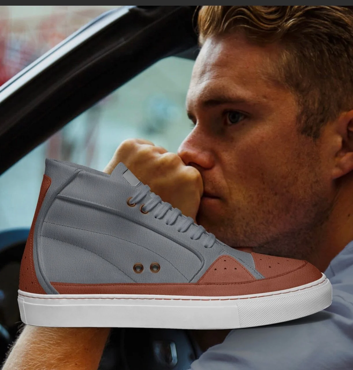 AERODYNAMIC ACTIVE SNEAKER
A versatile motor-inspired sneaker with an extremely clean and linear design. The upper, built from soft leather panels, features a lace-up front with cotton laces and the embedded logo on the tongue. The front and the back