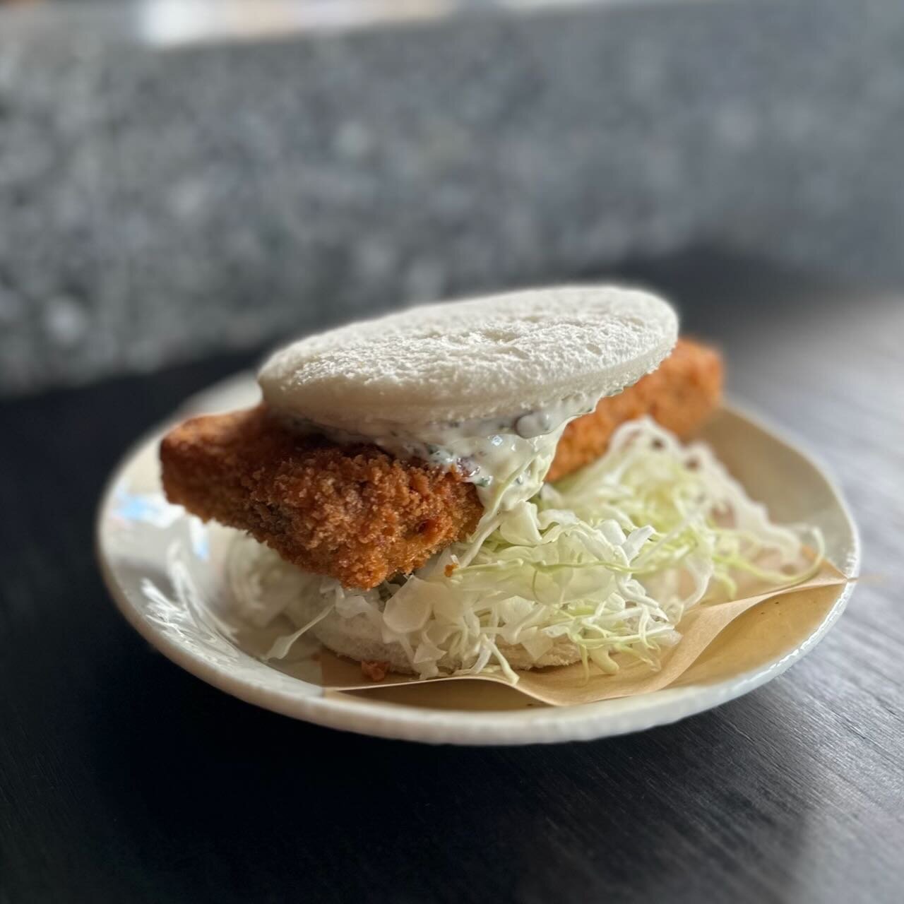 Beef tongue katsu sandwich, anchovy, capers. 

#antesyd #sakebar #yesplease