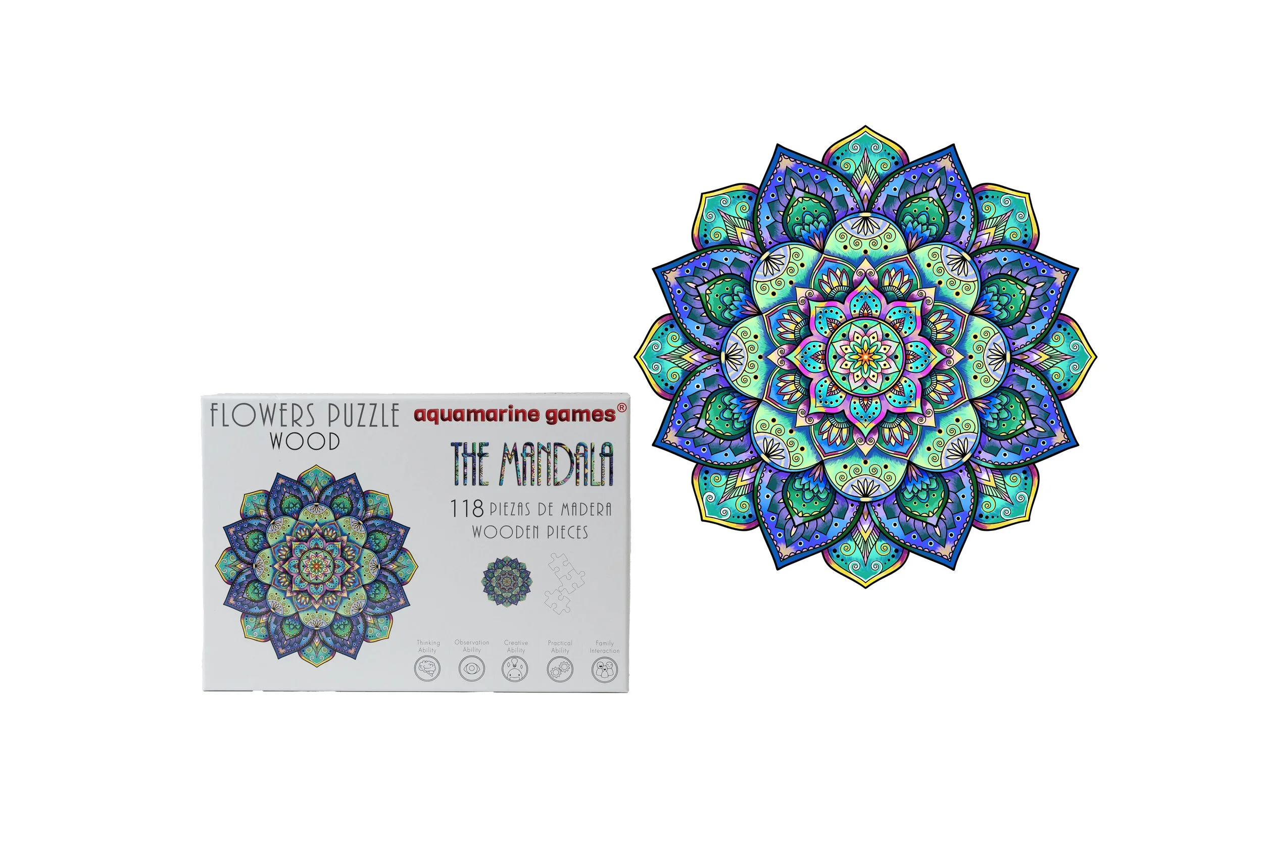 Flowers Wood Puzzle The Mandala