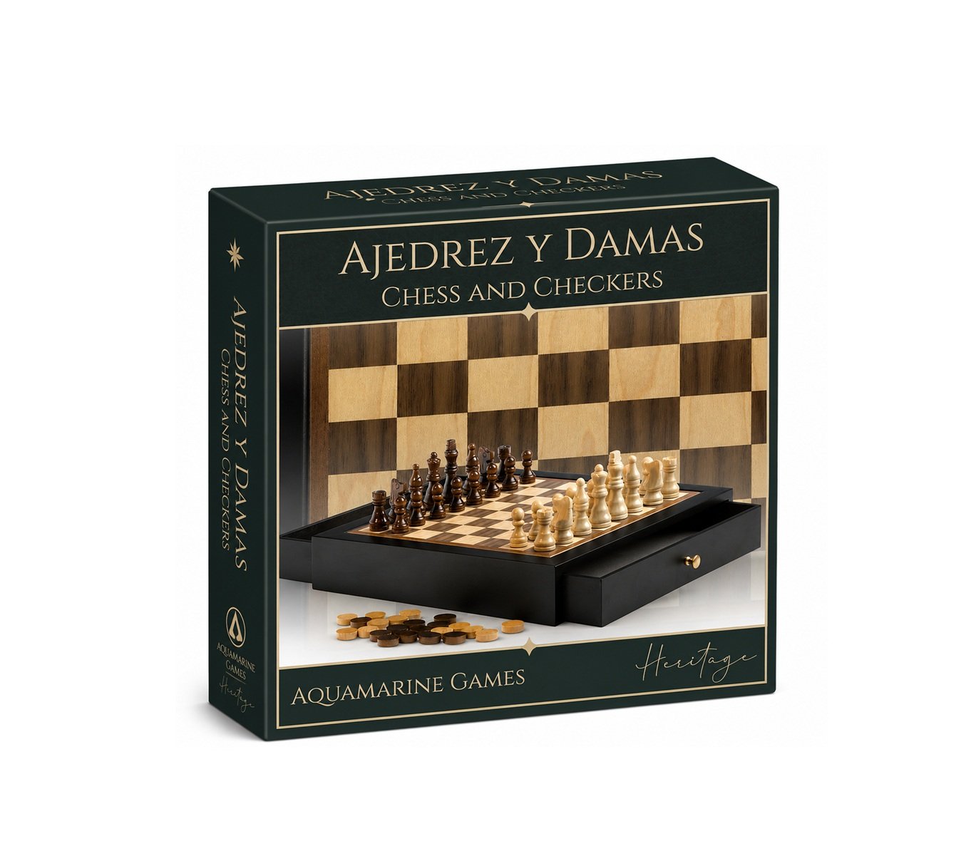 Ajedrez y Damas HERITAGE