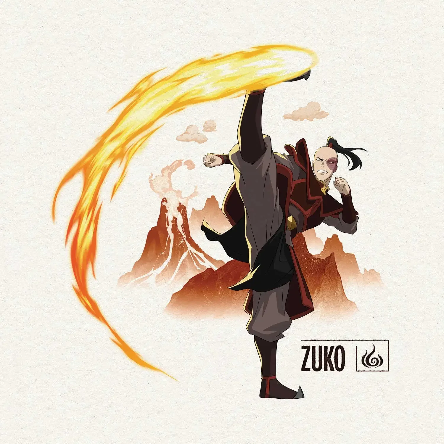 Avatar the last airbender artwork for 2023 consumer styleguide. Illustration by Felipe Magana