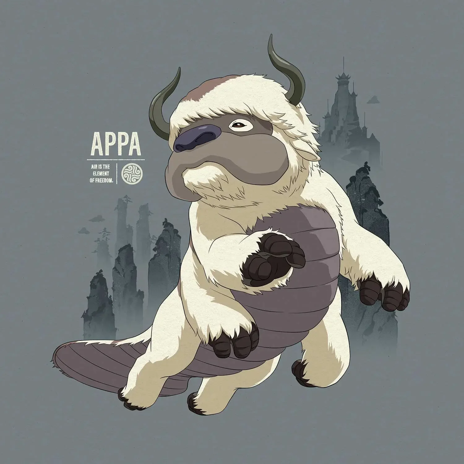 Artwork for Nickelodeon Avatar show featuring Appa
