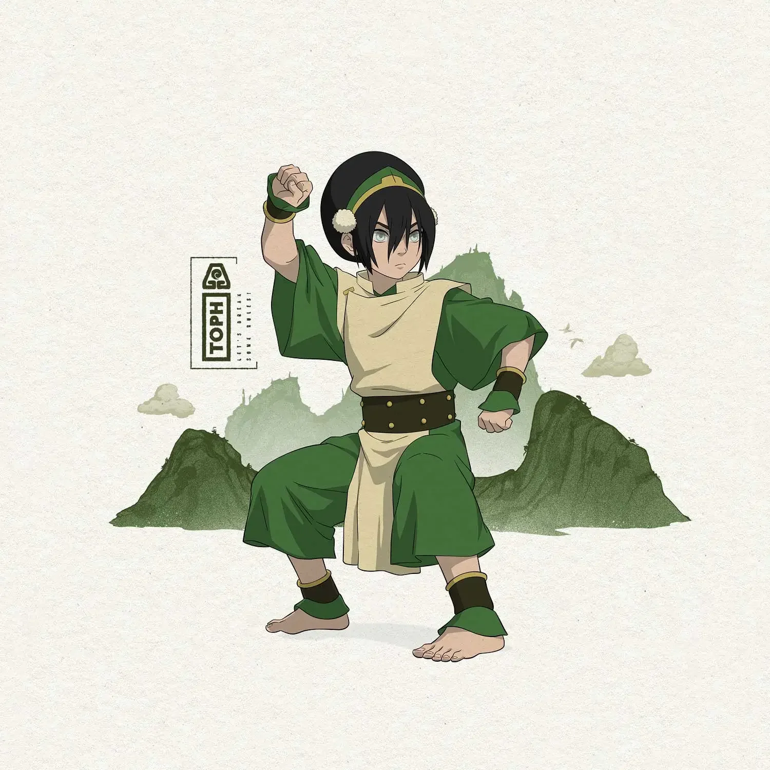 Avatar the last airbender artwork for 2023 consumer styleguide. Illustration by Felipe Magana