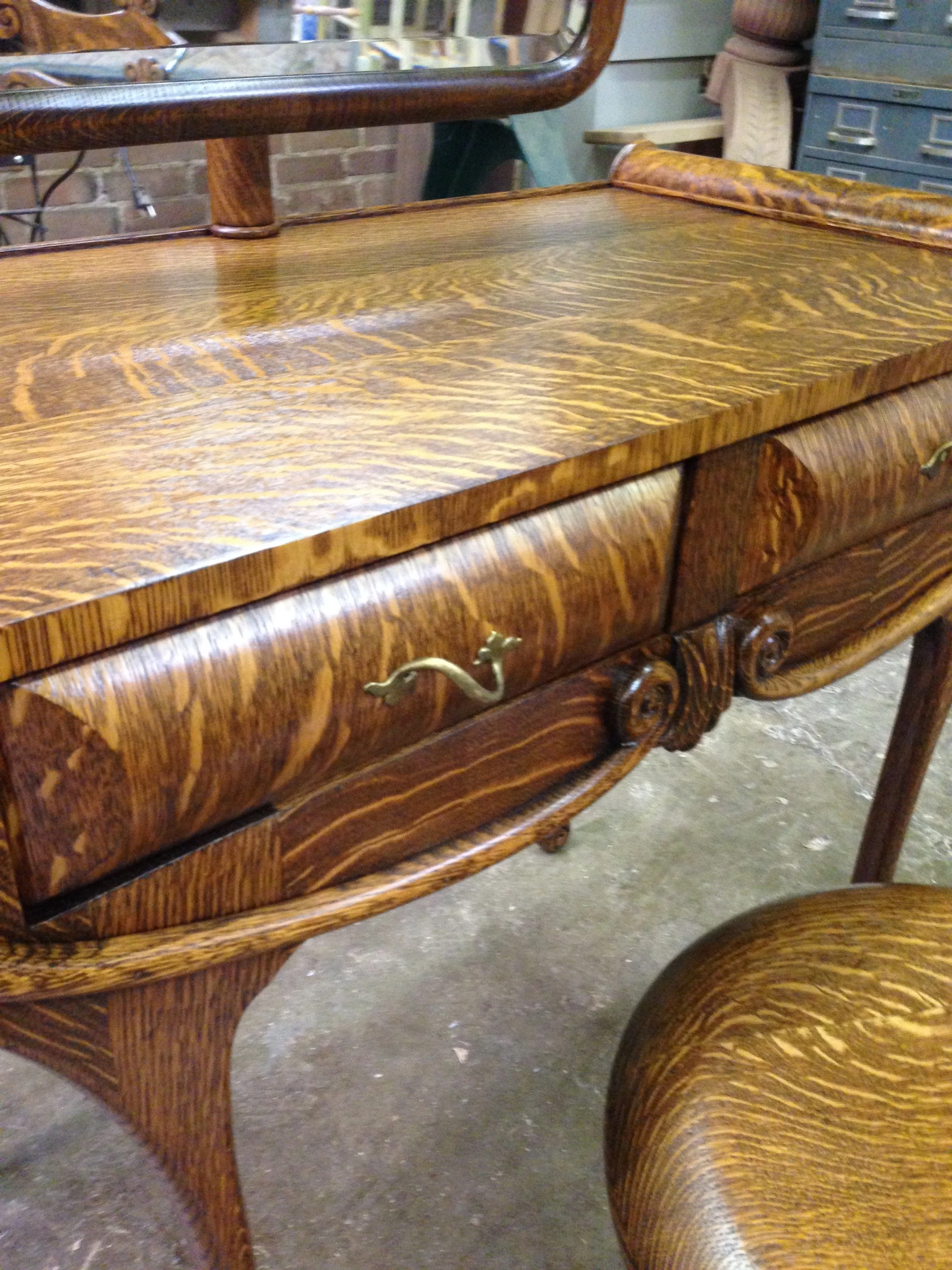 Refinished Antique Library Table Antique Hardware