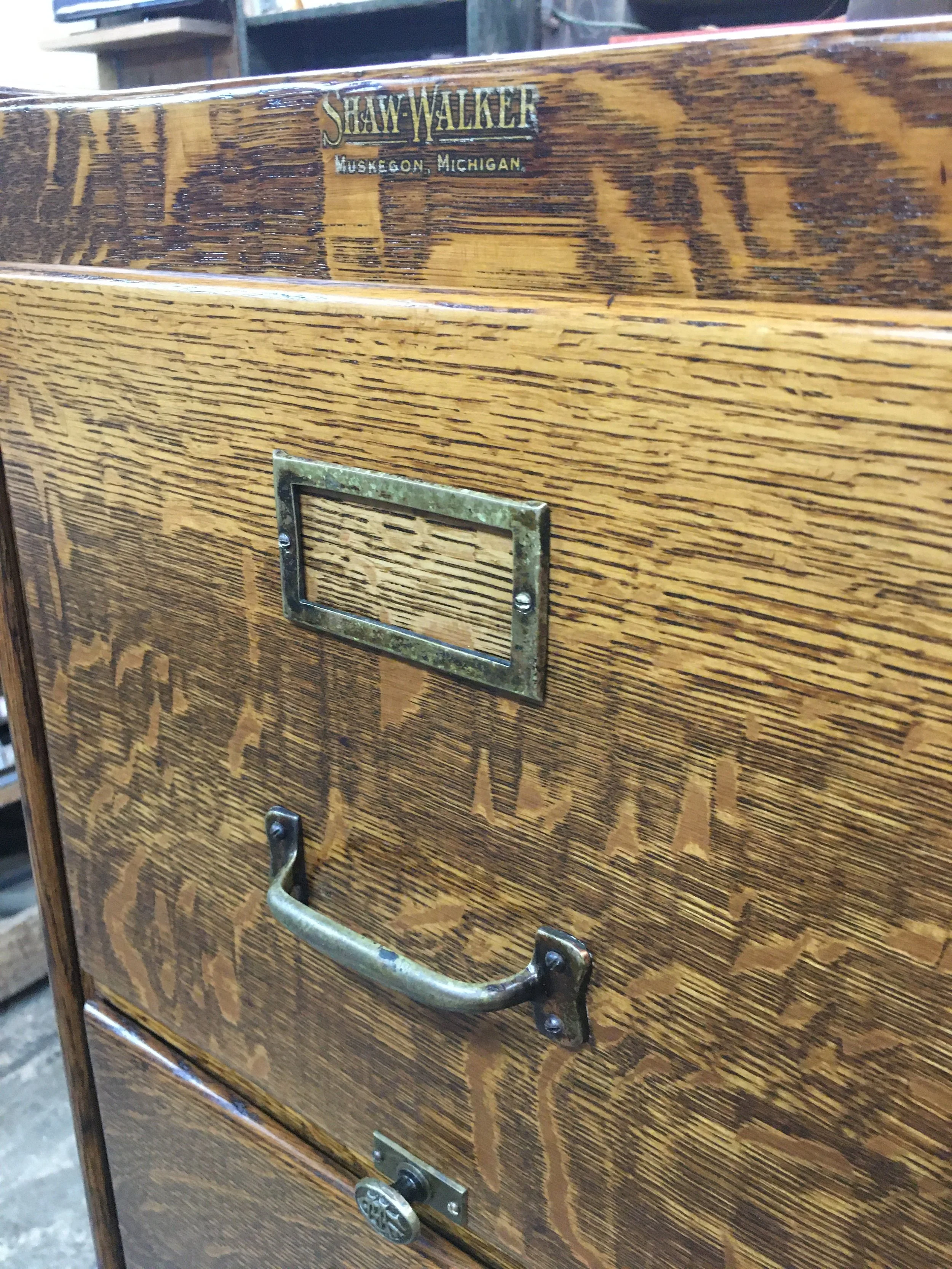 Quarter-Sawn Oak File Cabinet