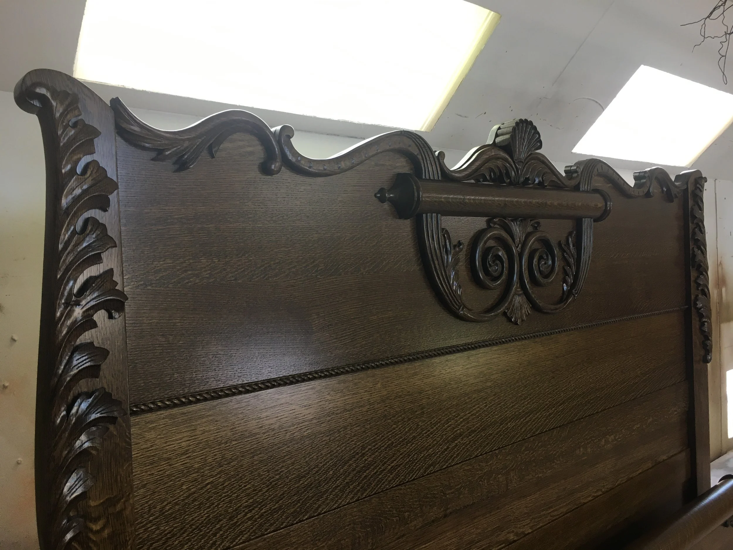 Refinished and Resized Antique Headboard