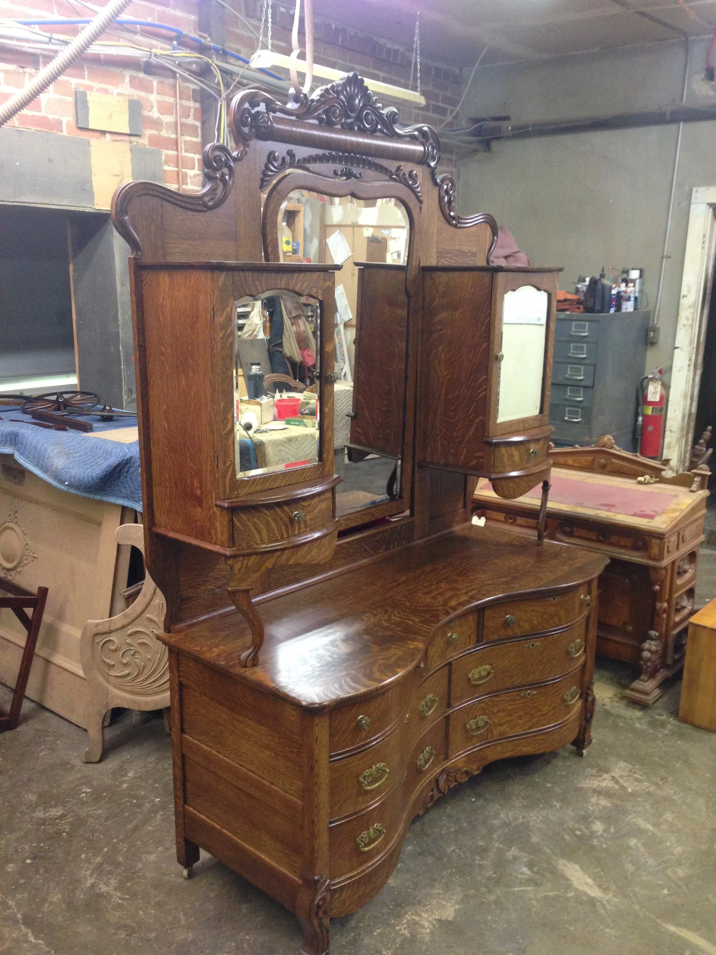 Refinished Antique Lowboy Dresser