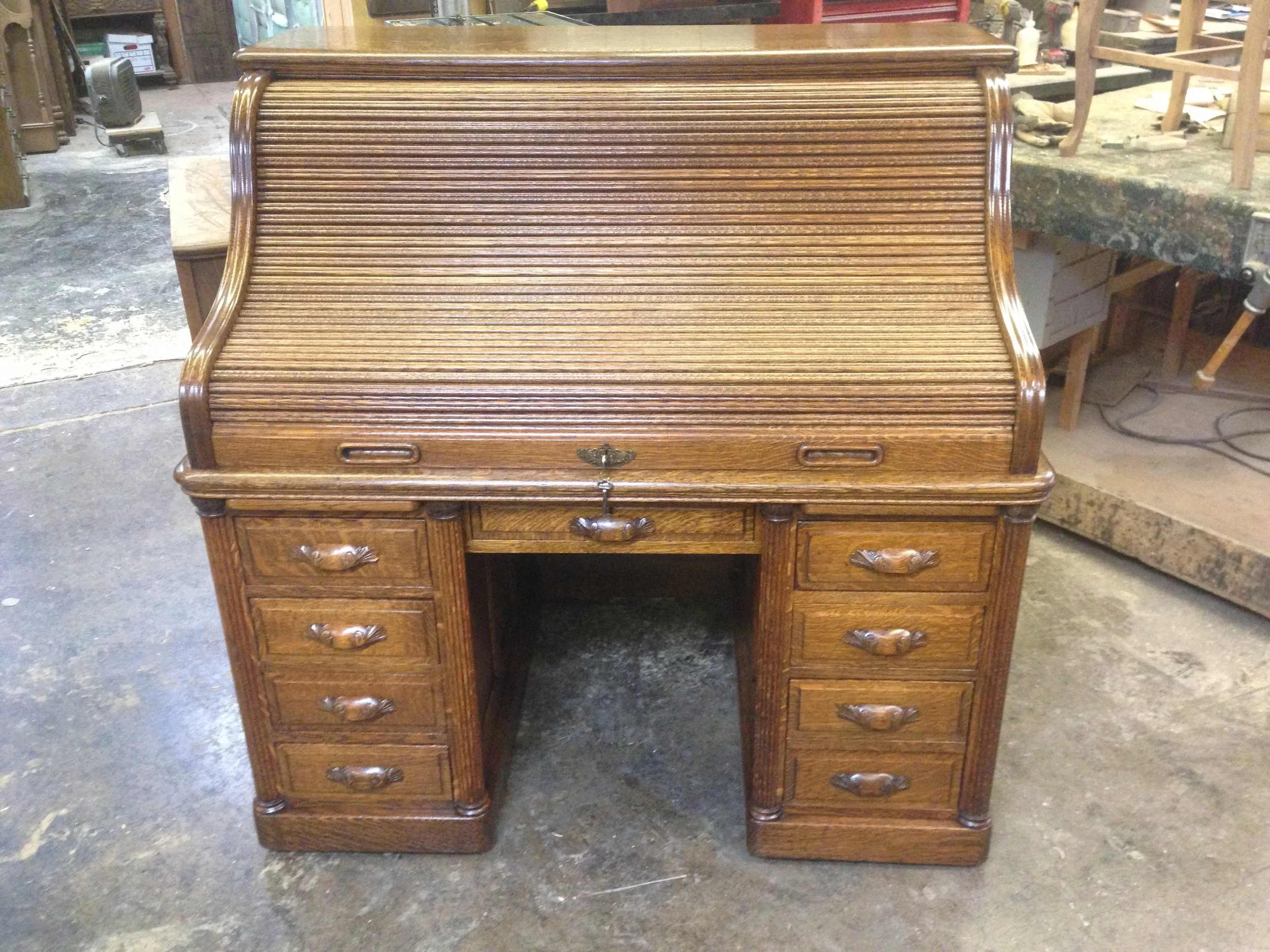 Refinished Antique Rolltop Desk