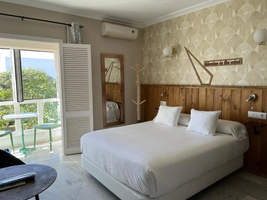 A bright double room at Hostal Alameda