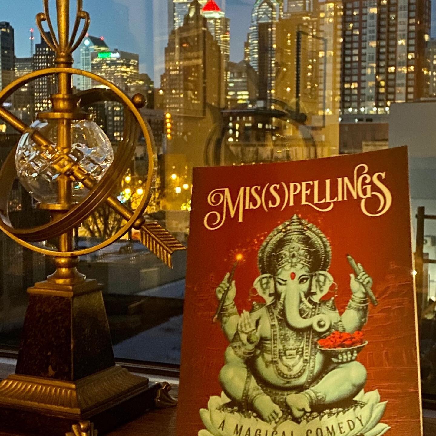 My new book &ldquo;Mis(s)pellings&rdquo; against the beautiful Philadelphia skyline. Thanks to my good friend Dave Jannetta for the great photo.  https://www.amazon.com/Mis-s-pellings-Magical-Comedy/dp/1652125701/ref=tmm_pap_swatch_0?_encoding=UTF8&a
