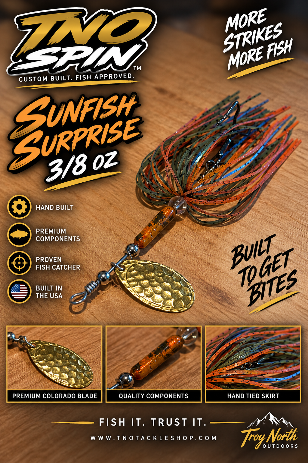 Sunfish Suprise TNO Spin 2.0 3/8 ounce