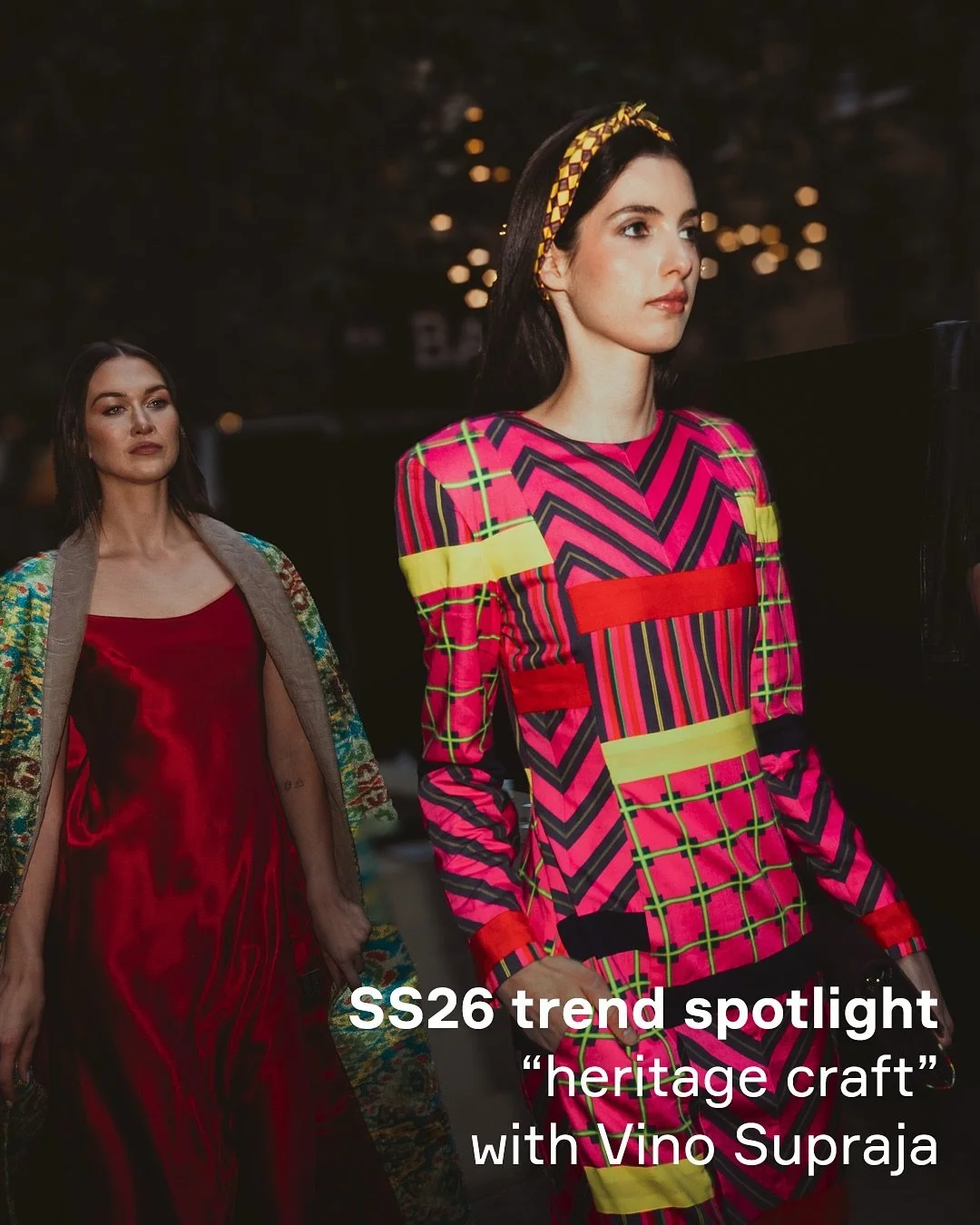 🧶 Vino brought heritage and culture to the runway quite literally - bringing along her senior weaver, who had spent his entire life in a small village in India, and leaving it for the very first time for this occasion: to walk our catwalk for London