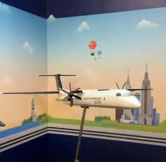 Porter Airlines, Toronto. Themed UV Painting.