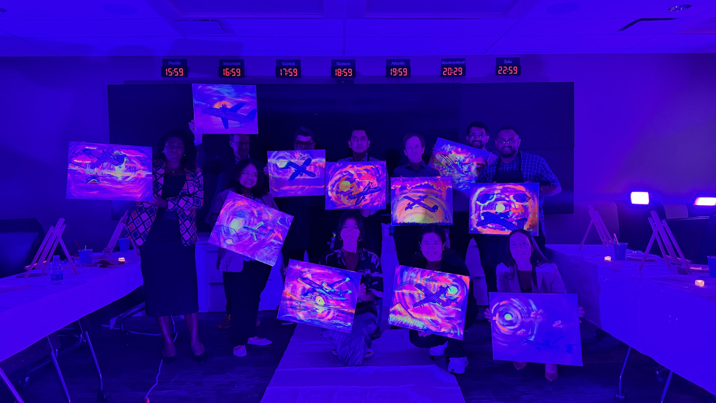Porter Airlines, Toronto. Themed UV Painting.