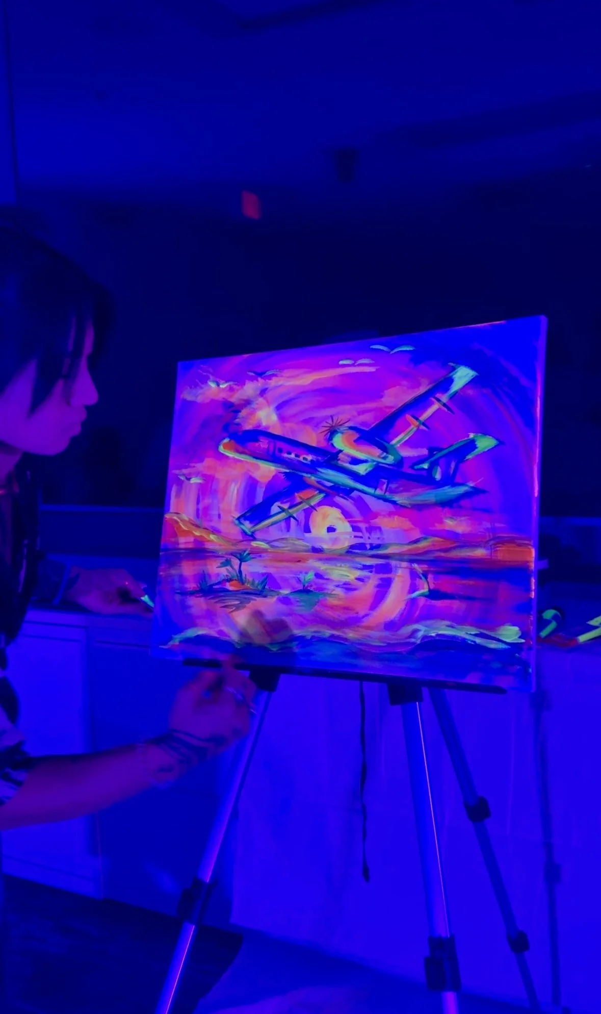 Porter Airlines, Toronto. Themed UV Painting.