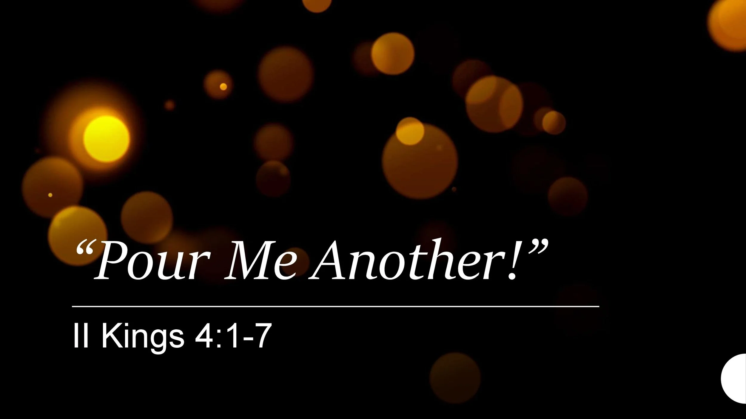 “Pour Me Another!”