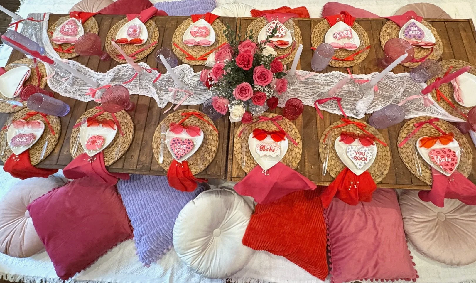 Valentines: White, Red, Purple, Pink