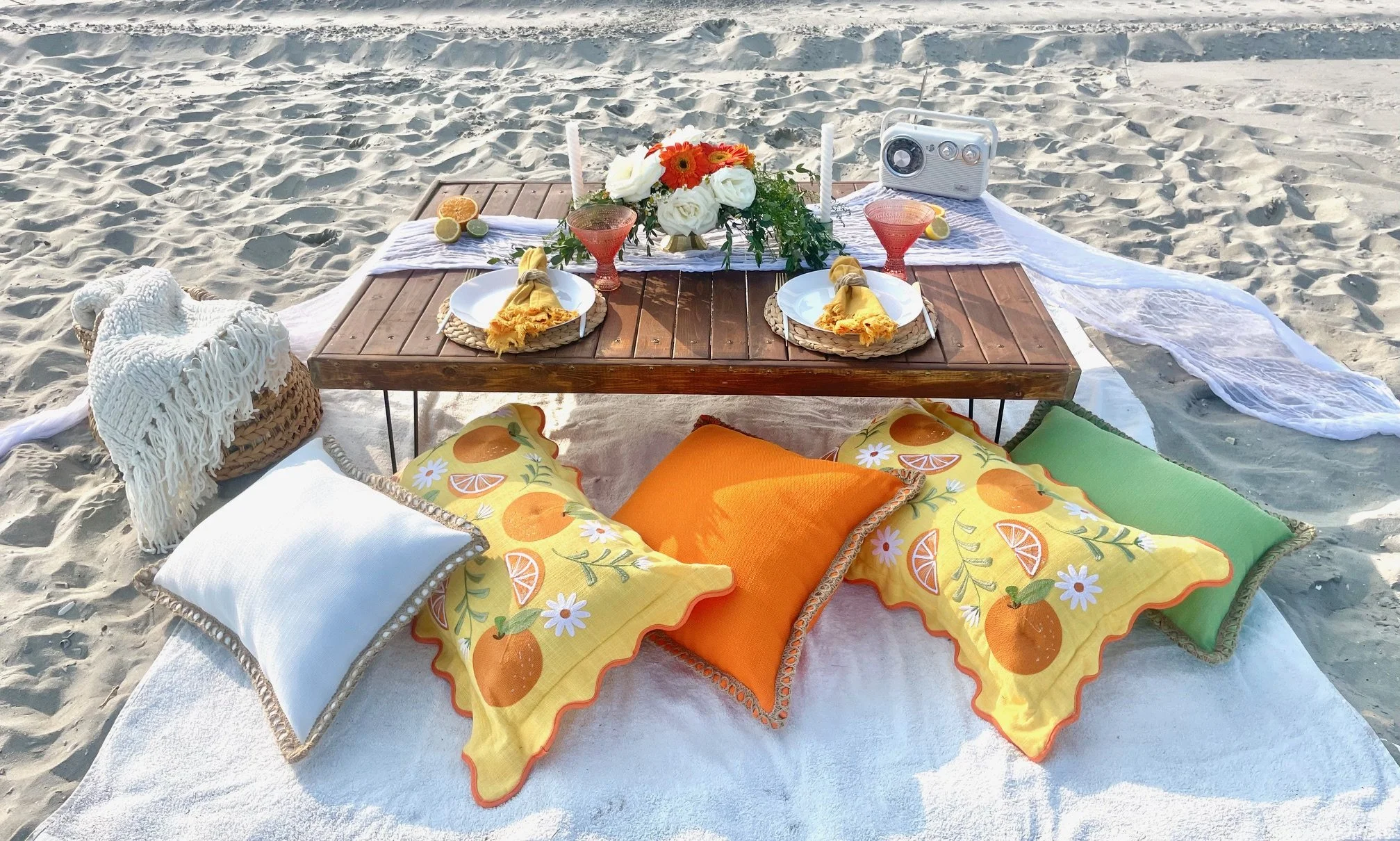 Aperol Spritz: Orange, White, Yellow, Green