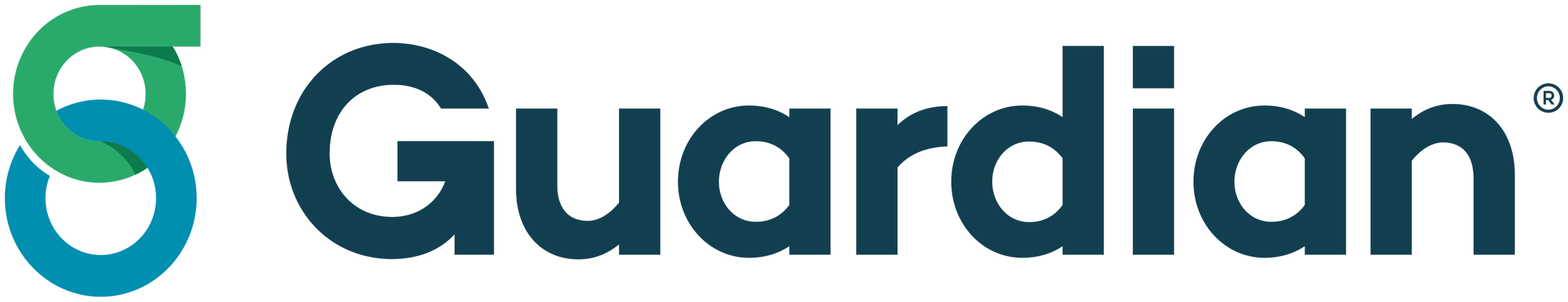 Guardian dental insurance logo with a green and blue stylized letter G